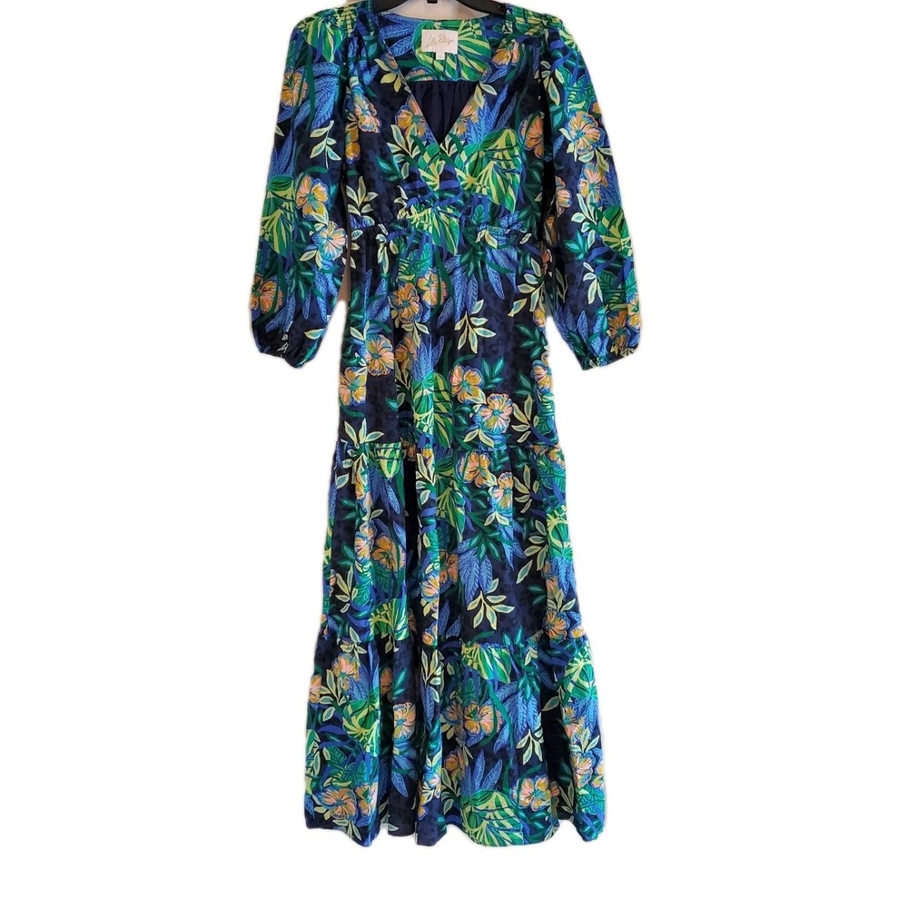 Lilly Pulitzer‎ Deacon Floral Empire Midi Dress Size 0 Summer Spring